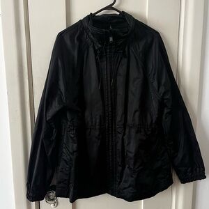 Athleta Black Windbreaker Jacket size L